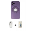 MARSİLYAN™- iPhone 12 Pro Kılıf Eksen Klasik Prime - Siyah 6D Mat Seramik Hayalet Nano Ekran Koruyucu + Shine Kamera Lens - GS
