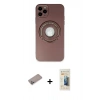 MARSİLYAN™- iPhone 12 Pro Kılıf Eksen Klasik Prime - Siyah 6D Mat Seramik Hayalet Nano Ekran Koruyucu + Shine Kamera Lens Koruma Cam - SABE