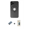 MARSİLYAN™- iPhone 12 Pro Kılıf Eksen Klasik Prime - Siyah 6D Mat Seramik Hayalet Nano Ekran Koruyucu + Shine Kamera Lens Koruma Cam - SH