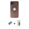 MARSİLYAN™- iPhone 12 Pro Kılıf Eksen Klasik Prime - Siyah 6D Mat Seramik Hayalet Nano Ekran Koruyucu + Shine Kamera Lens Koruma Cam - SH