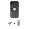 MARSİLYAN™- iPhone 12 Pro Kılıf Eksen Klasik Prime - Siyah Polymer Nano Ekran Koruyucu + Shine Kamera Lens Koruma Cam - SABE