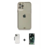 MARSİLYAN™- iPhone 12 Pro Kılıf Eksen Minimal Koleksiyonu - Şeffaf 360 Full Body Arka Koruyucu + Shine Kamera Lens - GS