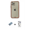 MARSİLYAN™- iPhone 12 Pro Kılıf Eksen Minimal Koleksiyonu - Şeffaf Uv Polymer Nano Ekran Koruyucu + Shine Kamera Lens Koruma Cam - GI