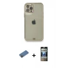 MARSİLYAN™- iPhone 12 Pro Kılıf Eksen Minimal Koleksiyonu - Siyah 34D Hayalet Izgaralı Cam + Shine Kamera Lens Koruma Cam - GD