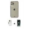 MARSİLYAN™- iPhone 12 Pro Kılıf Eksen Minimal Koleksiyonu - Siyah 360 Mat Full Body Arka Koruyucu + Shine Kamera Lens - GD