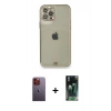 MARSİLYAN™- iPhone 12 Pro Kılıf Eksen Minimal Koleksiyonu - Siyah 360 Mat Full Body Arka Koruyucu + Neon Fosforlu Kamera Lens - TU