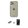 MARSİLYAN™- iPhone 12 Pro Kılıf Eksen Minimal Koleksiyonu - Siyah 3D Antistatik Hayalet Cam Ekran Koruyucu + Renkli Kamera Lens Koruma Cam - TU