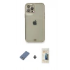 MARSİLYAN™- iPhone 12 Pro Kılıf Eksen Minimal Koleksiyonu - Siyah 6D Mat Seramik Hayalet Nano Ekran Koruyucu + Metal Kamera Lens Koruma Cam - AKYL