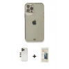 MARSİLYAN™- iPhone 12 Pro Kılıf Eksen Minimal Koleksiyonu - Siyah 6D Mat Seramik Hayalet Nano Ekran Koruyucu + Shine Kamera Lens - GD