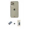 MARSİLYAN™- iPhone 12 Pro Kılıf Eksen Minimal Koleksiyonu - Siyah 6D Mat Seramik Hayalet Nano Ekran Koruyucu + Metal Kamera Lens Koruma Cam - MR