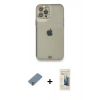 MARSİLYAN™- iPhone 12 Pro Kılıf Eksen Minimal Koleksiyonu - Siyah 6D Mat Seramik Hayalet Nano Ekran Koruyucu + Metal Kamera Lens Koruma Cam - GS