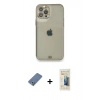 MARSİLYAN™- iPhone 12 Pro Kılıf Eksen Minimal Koleksiyonu - Siyah 6D Mat Seramik Hayalet Nano Ekran Koruyucu + Metal Kamera Lens Koruma Cam - AKYL