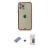 MARSİLYAN™- iPhone 12 Pro Kılıf Eksen Minimal Koleksiyonu - Siyah 6D Mat Seramik Hayalet Nano Ekran Koruyucu + Shine Kamera Lens Koruma Cam - GI