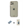 MARSİLYAN™- iPhone 12 Pro Kılıf Eksen Minimal Koleksiyonu - Siyah 6D Mat Seramik Hayalet Nano Ekran Koruyucu + Shine Kamera Lens Koruma Cam - GI