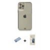 MARSİLYAN™- iPhone 12 Pro Kılıf Eksen Minimal Koleksiyonu - Siyah 6D Mat Seramik Hayalet Nano Ekran Koruyucu + Shine Kamera Lens Koruma Cam - MI