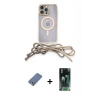 MARSİLYAN™- iPhone 12 Pro Kılıf Eksen Özel Seri - Şeffaf 360 Full Body Arka Koruyucu + Metal Kamera Lens Koruma Cam - AKYL