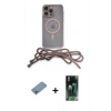 MARSİLYAN™- iPhone 12 Pro Kılıf Eksen Özel Seri - Şeffaf 360 Full Body Arka Koruyucu + Shine Kamera Lens Koruma Cam - GI