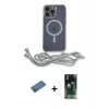 MARSİLYAN™- iPhone 12 Pro Kılıf Eksen Özel Seri - Şeffaf 360 Full Body Arka Koruyucu + Shine Kamera Lens Koruma Cam - GD