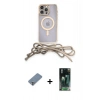 MARSİLYAN™- iPhone 12 Pro Kılıf Eksen Özel Seri - Şeffaf 360 Full Body Arka Koruyucu + Metal Kamera Lens Koruma Cam - GS