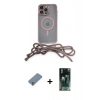 MARSİLYAN™- iPhone 12 Pro Kılıf Eksen Özel Seri - Şeffaf 360 Full Body Arka Koruyucu + Metal Kamera Lens Koruma Cam - GS