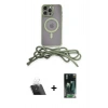 MARSİLYAN™- iPhone 12 Pro Kılıf Eksen Özel Seri - Şeffaf 360 Full Body Arka Koruyucu + Kamera Lens Koruma Cam - SF
