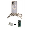 MARSİLYAN™- iPhone 12 Pro Kılıf Eksen Özel Seri - Şeffaf 360 Full Body Arka Koruyucu + Rainbow Kamera Lens Koruma Cam - GD