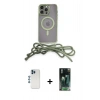 MARSİLYAN™- iPhone 12 Pro Kılıf Eksen Özel Seri - Şeffaf 360 Full Body Arka Koruyucu + Shine Kamera Lens - MI