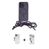 MARSİLYAN™- iPhone 12 Pro Kılıf Eksen Özel Seri - Şeffaf Uv Polymer Nano Ekran Koruyucu + Shine Kamera Lens - GD