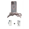 MARSİLYAN™- iPhone 12 Pro Kılıf Eksen Özel Seri - Şeffaf Uv Polymer Nano Ekran Koruyucu + Shine Kamera Lens - MI
