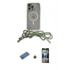 MARSİLYAN™- iPhone 12 Pro Kılıf Eksen Özel Seri - Siyah 34D Hayalet Izgaralı Cam + Shine Kamera Lens Koruma Cam - GD