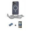 MARSİLYAN™- iPhone 12 Pro Kılıf Eksen Özel Seri - Siyah 34D Hayalet Izgaralı Cam + Shine Kamera Lens Koruma Cam - GD