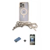 MARSİLYAN™- iPhone 12 Pro Kılıf Eksen Özel Seri - Siyah 34D Hayalet Izgaralı Cam + Shine Kamera Lens Koruma Cam - GD