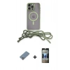 MARSİLYAN™- iPhone 12 Pro Kılıf Eksen Özel Seri - Siyah 34D Hayalet Izgaralı Cam + Metal Kamera Lens Koruma Cam - GS