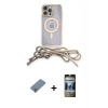 MARSİLYAN™- iPhone 12 Pro Kılıf Eksen Özel Seri - Siyah 34D Hayalet Izgaralı Cam + Metal Kamera Lens Koruma Cam - GS