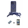 MARSİLYAN™- iPhone 12 Pro Kılıf Eksen Özel Seri - Siyah 34D Hayalet Izgaralı Cam + Metal Kamera Lens Koruma Cam - GS