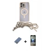 MARSİLYAN™- iPhone 12 Pro Kılıf Eksen Özel Seri - Siyah 34D Hayalet Izgaralı Cam + Metal Kamera Lens Koruma Cam - AKYL