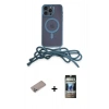MARSİLYAN™- iPhone 12 Pro Kılıf Eksen Özel Seri - Siyah 34D Hayalet Izgaralı Cam + Shine Kamera Lens Koruma Cam - SABE