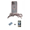 MARSİLYAN™- iPhone 12 Pro Kılıf Eksen Özel Seri - Siyah 34D Hayalet Izgaralı Cam + Shine Kamera Lens Koruma Cam - GS