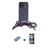 MARSİLYAN™- iPhone 12 Pro Kılıf Eksen Özel Seri - Siyah 34D Hayalet Izgaralı Cam + Shine Kamera Lens Koruma Cam - GS
