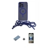 MARSİLYAN™- iPhone 12 Pro Kılıf Eksen Özel Seri - Siyah 34D Hayalet Izgaralı Cam + Shine Kamera Lens Koruma Cam - GS