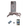 MARSİLYAN™- iPhone 12 Pro Kılıf Eksen Özel Seri - Siyah 34D Hayalet Izgaralı Cam + Shine Kamera Lens Koruma Cam - SH