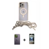 MARSİLYAN™- iPhone 12 Pro Kılıf Eksen Özel Seri - Siyah 34D Hayalet Izgaralı Cam + Neon Fosforlu Kamera Lens - YL