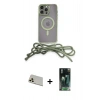 MARSİLYAN™- iPhone 12 Pro Kılıf Eksen Özel Seri - Siyah 360 Mat Full Body Arka Koruyucu + Rainbow Kamera Lens Koruma Cam - GD
