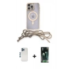 MARSİLYAN™- iPhone 12 Pro Kılıf Eksen Özel Seri - Siyah 360 Mat Full Body Arka Koruyucu + Shine Kamera Lens - MI
