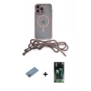 MARSİLYAN™- iPhone 12 Pro Kılıf Eksen Özel Seri - Siyah 360 Mat Full Body Arka Koruyucu + Shine Kamera Lens Koruma Cam - PE