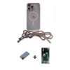 MARSİLYAN™- iPhone 12 Pro Kılıf Eksen Özel Seri - Siyah 360 Mat Full Body Arka Koruyucu + Shine Kamera Lens Koruma Cam - SH