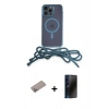 MARSİLYAN™- iPhone 12 Pro Kılıf Eksen Özel Seri - Siyah 3D Antistatik Hayalet Cam Ekran Koruyucu + Shine Kamera Lens Koruma Cam - SABE