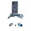 MARSİLYAN™- iPhone 12 Pro Kılıf Eksen Özel Seri - Siyah 3D Antistatik Seramik Nano Ekran Koruyucu + Metal Kamera Lens Koruma Cam - KI