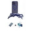 MARSİLYAN™- iPhone 12 Pro Kılıf Eksen Özel Seri - Siyah 3D Antistatik Seramik Nano Ekran Koruyucu + Metal Kamera Lens Koruma Cam - MI