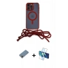 MARSİLYAN™- iPhone 12 Pro Kılıf Eksen Özel Seri - Siyah 3D Antistatik Seramik Nano Ekran Koruyucu + Metal Kamera Lens Koruma Cam - MR
